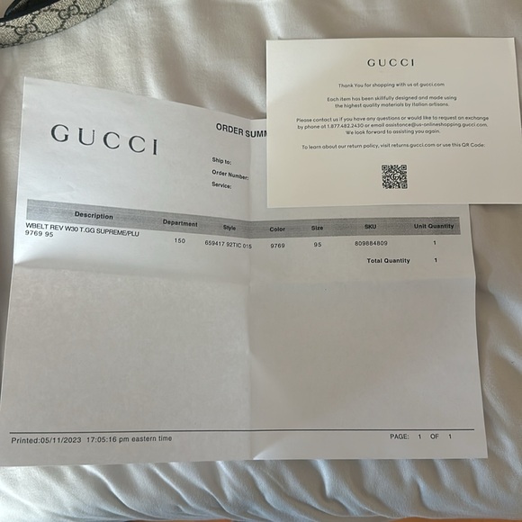Reversible Gucci Belt with box and dust bag - Picture 6 of 6